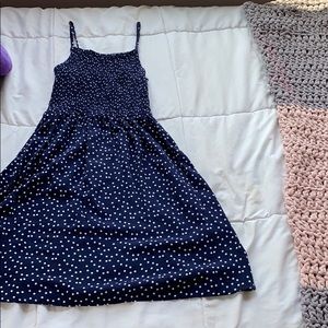 SO Navy polka dot dress